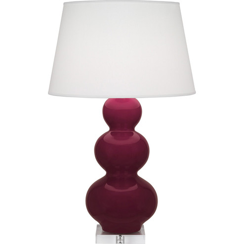 Triple Gourd One Light Table Lamp in Sugar Plum Glazed Ceramic w/Lucite (165|SM43X)