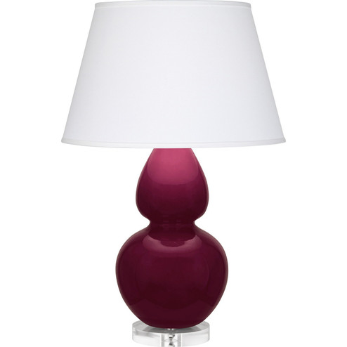 Double Gourd One Light Table Lamp in Sugar Plum Glazed Ceramic w/Lucite (165|SM23X)