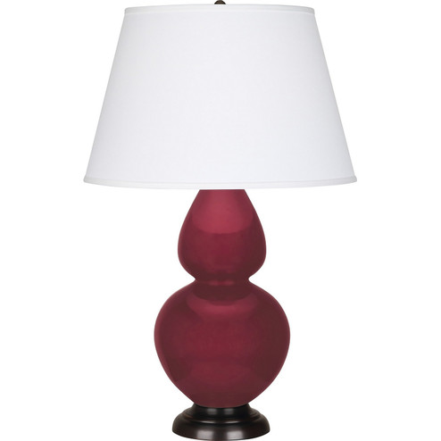 Double Gourd One Light Table Lamp in Sugar Plum Glazed Ceramic w/Deep Patina Bronze (165|SM21X)