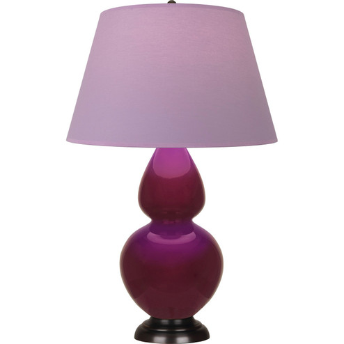 Double Gourd One Light Table Lamp in Sugar Plum Glazed Ceramic w/Deep Patina Bronze (165|SM21L)