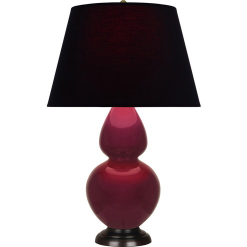 Double Gourd One Light Table Lamp in Sugar Plum Glazed Ceramic w/Deep Patina Bronze (165|SM21K)