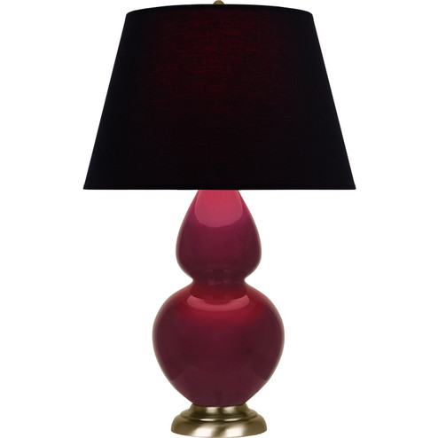 Double Gourd One Light Table Lamp in Sugar Plum Glazed Ceramic w/Antique Natural Brass (165|SM20K)