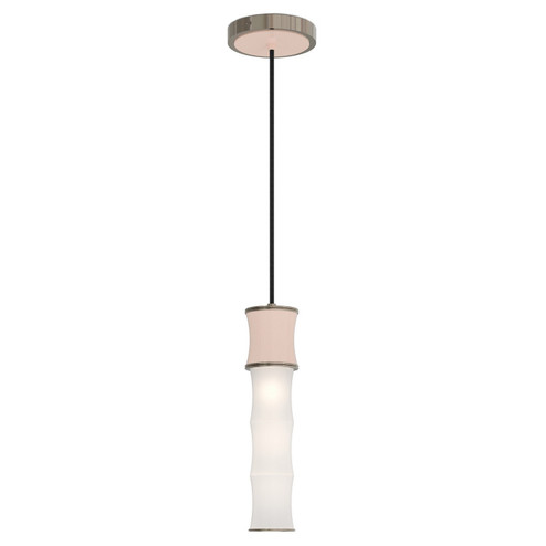 Kane One Light Pendant in Rose Water w/Polished Nickel (165|RW86)