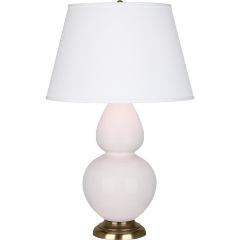Double Gourd One Light Table Lamp in Rose Water Glazed Ceramic w/Antique Natural Brass (165|RW20X)