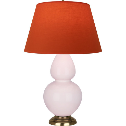 Double Gourd One Light Table Lamp in Rose Water Glazed Ceramic w/Antique Natural Brass (165|RW20T)