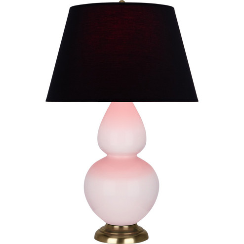 Double Gourd One Light Table Lamp in Rose Water Glazed Ceramic w/Antique Natural Brass (165|RW20K)