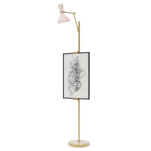 Clare One Light Floor Easel in Modern Brass w/Rose Water Painted (165|RW16RW)