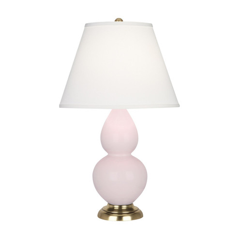 Small Double Gourd One Light Accent Lamp in Rose Water Glazed Ceramic w/Antique Natural Brass (165|RW10X)