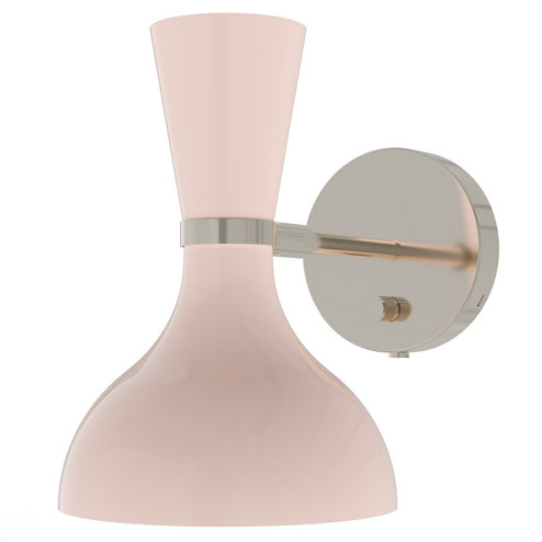 Clare One Light Wall Sconce in Polished Nickel w/Rose Water Painted (165|RW06RW)