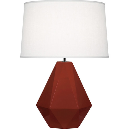 Delta One Light Table Lamp in Oxblood Glazed Ceramic w/Polished Nickel (165|OX930)