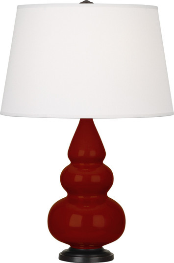 Small Triple Gourd One Light Accent Lamp in Oxblood Glazed Ceramic w/Deep Patina Bronze (165|OX31X)
