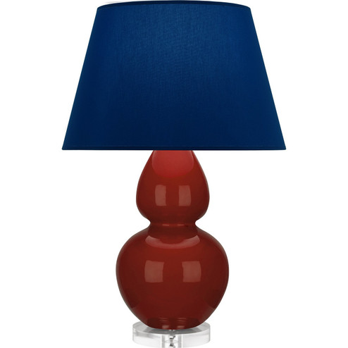 Double Gourd One Light Table Lamp in Oxblood Glazed Ceramic w/Lucite (165|OX23N)