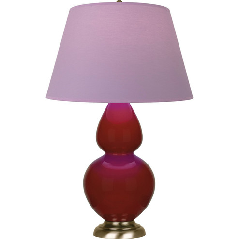 Double Gourd One Light Table Lamp in Oxblood Glazed Ceramic w/Antique Natural Brass (165|OX20L)