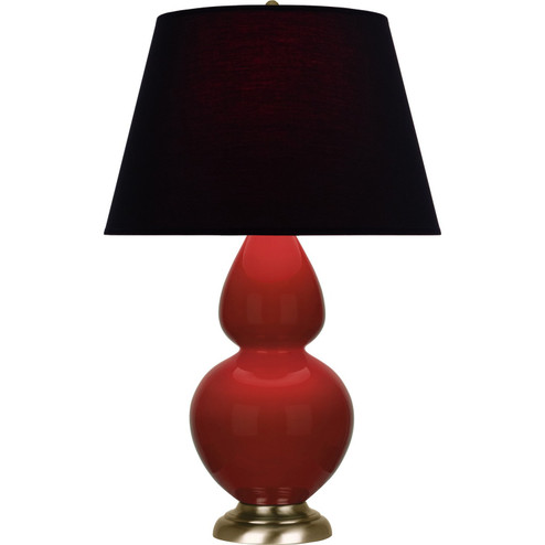 Double Gourd One Light Table Lamp in Oxblood Glazed Ceramic w/Antique Natural Brass (165|OX20K)