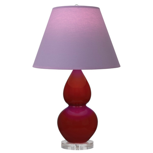 Small Double Gourd One Light Accent Lamp in Oxblood Glazed Ceramic w/Lucite (165|OX13L)