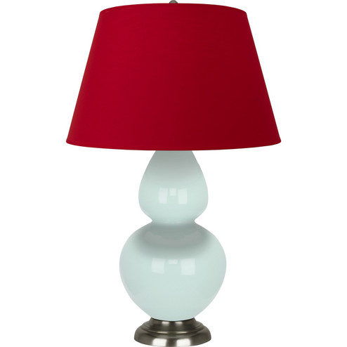 Double Gourd One Light Table Lamp in Mint Glazed Ceramic w/Antique Silver (165|MN22R)