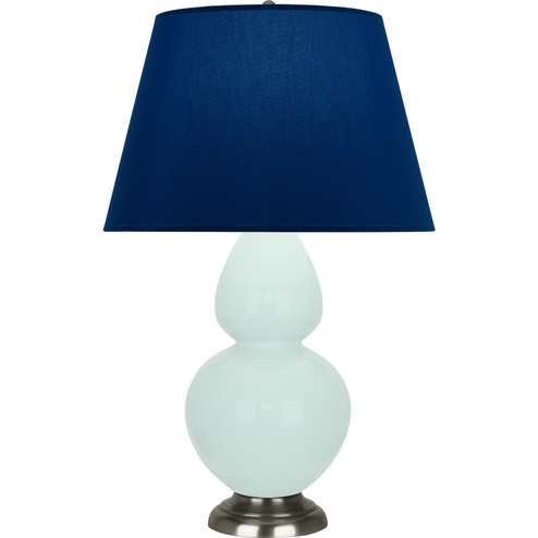 Double Gourd One Light Table Lamp in Mint Glazed Ceramic w/Antique Silver (165|MN22N)