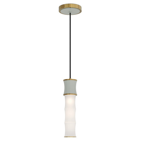 Kane One Light Pendant in Matte Celadon w/Modern Brass (165|MCL85)
