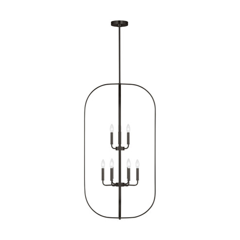 Loretto Nine Light Chandelier in Midnight Black (1|GLC1329MBK)