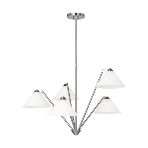 Werley Chandelier in Brushed Nickel (1|GLC1255BS)