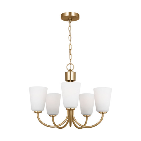 Miles Five Light Chandelier in Satin Brass (1|GLC1115SB)