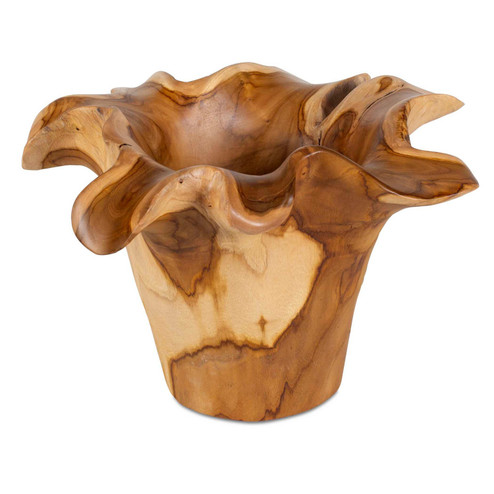Teak Flow Bowl in Natural Teak Wood (52|17134)