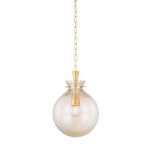 Benita One Light Pendant in Aged Brass (428|H1052701S-AGB)