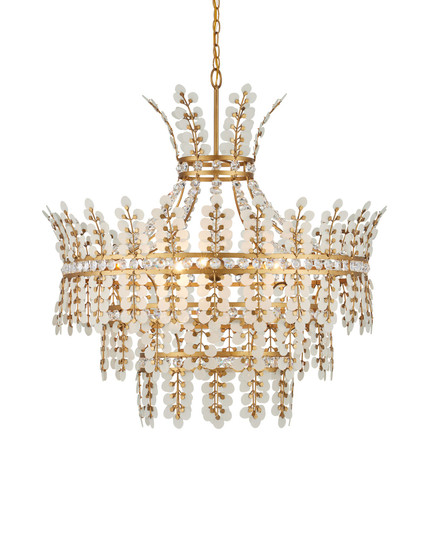 Bradshaw Four Light Chandelier in Frosted / Clear / Brass (142|9000-1295)
