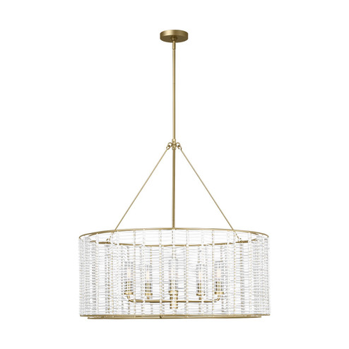 Winslow Five Light Chandelier in Powder-Coated Brass (454|TFC1155PCB)