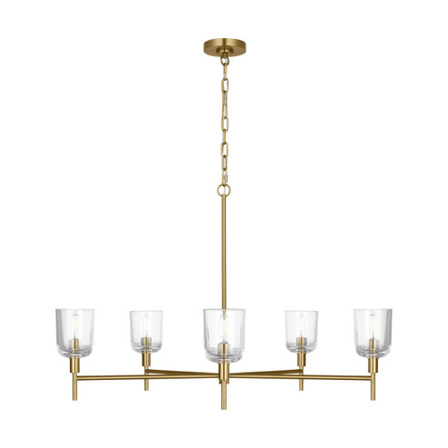 Hartley Five Light Chandelier in Burnished Brass (454|TFC1135BBS)