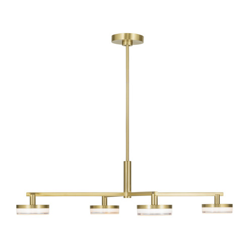 Khan LED Chandelier in Burnished Brass (454|SLC1074BBS)