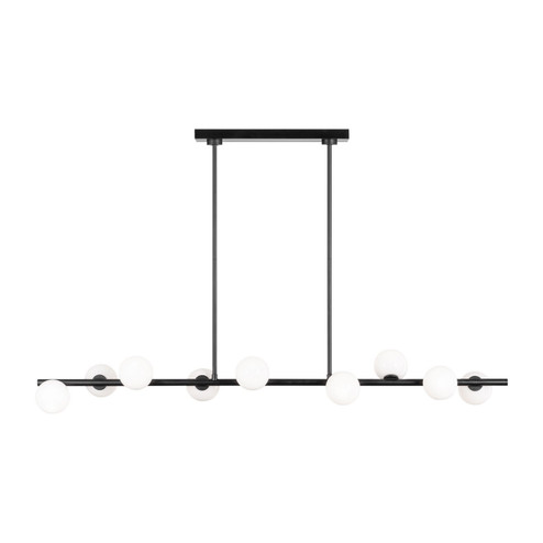 Altair Nine Light Linear Chandelier in Aged Iron (454|SLC1059AI)