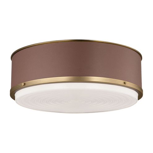 Marlow Three Light Flush Mount in Time Worn Brass (454|LF1053TWB)