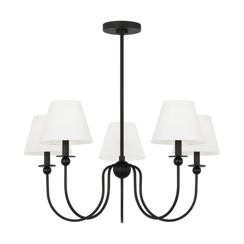 Elsay Five Light Chandelier in Midnight Black (454|DJC1255MBK)