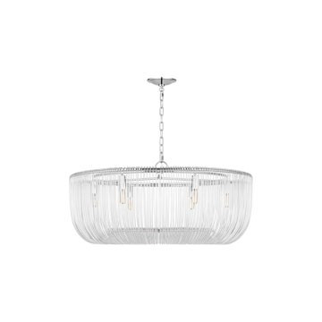 Pierce Six Light Pendant in Polished Nickel (454|CP1466PN)