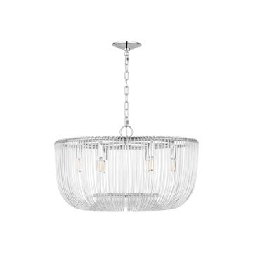 Pierce Six Light Pendant in Polished Nickel (454|CP1456PN)