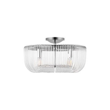 Pierce Four Light Flush Mount in Polished Nickel (454|CF1144PN)