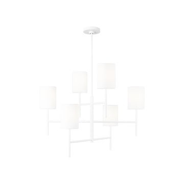 Key Six Light Chandelier in Matte White (454|BC1006MWT)