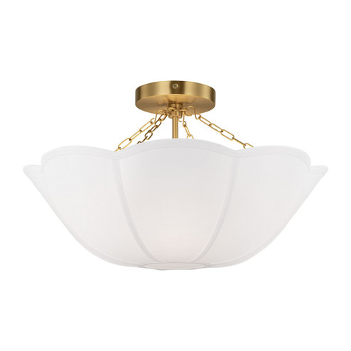 Stassi Two Light Semi Flush Mount in Burnished Brass (454|AF1212BBS)