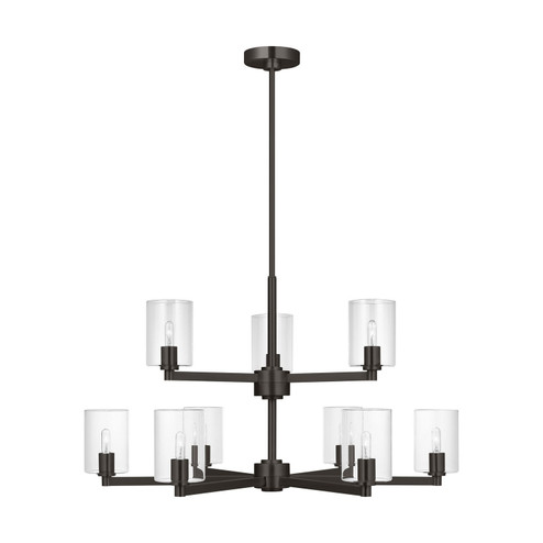 Fullton Nine Light Chandelier in Midnight Black (454|3164209C-112)