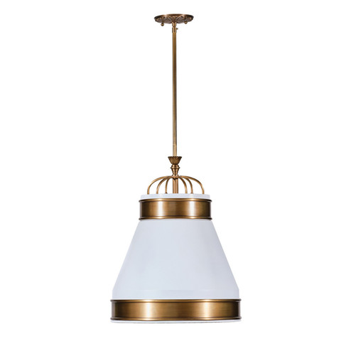 Savarin One Light Pendant in Heritage White/Heritage Bronze (137|549P01MWHTBRZ)