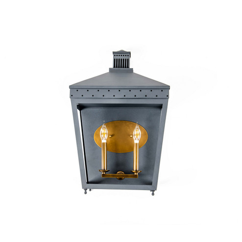 Midnight Manor Two Light Wall Sconce in Blackened Zinc/Antique Bronze (137|547W02AZNCATB)