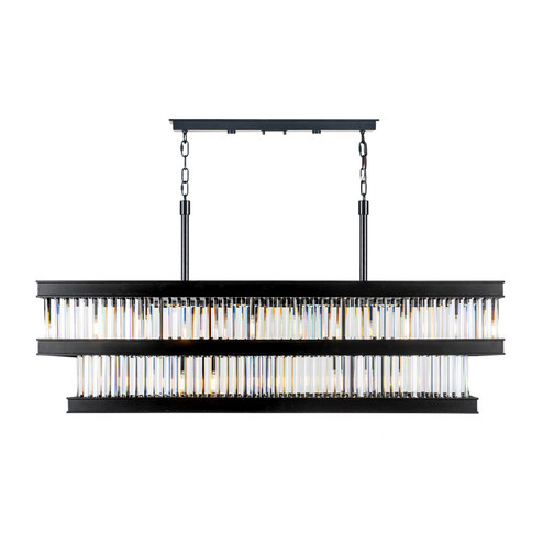 Double Take Six Light Linear Pendant in Heritage Black (137|546N06BLK)