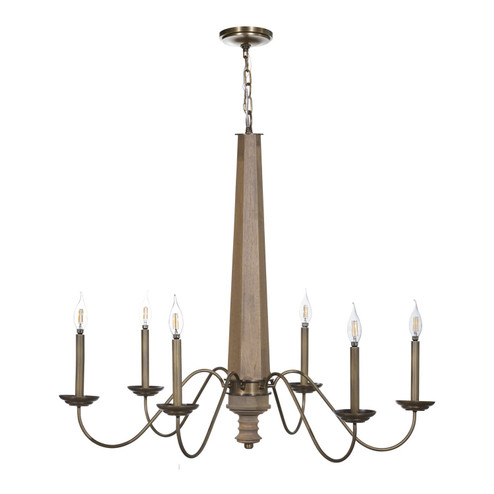 Dinner at Six Light Chandelier in Heritage Bronze (137|545C06BRZ)