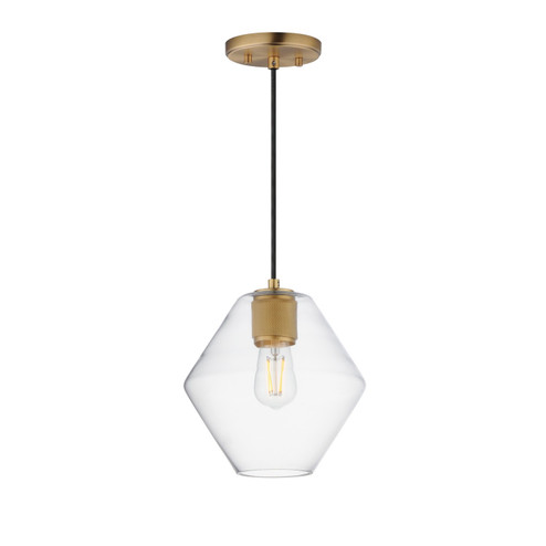 Geode One Light Pendant in Natural Aged Brass (16|21336CLNAB)