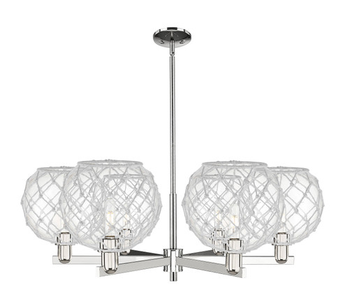Arcadia Six Light Chandelier in Polished Nickel (405|716-6CR-PN-G122-10RW)