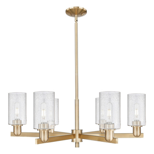 Arcadia Six Light Chandelier in Champagne Bronze (405|716-6CR-CB-G804)