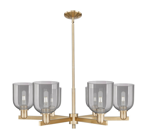 Arcadia Six Light Chandelier in Champagne Bronze (405|716-6CR-CB-G558-6SM)