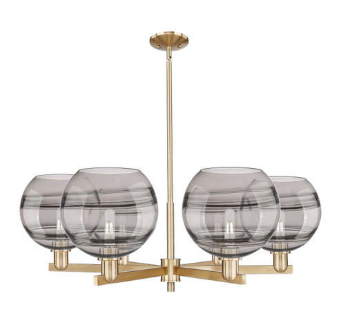 Arcadia Six Light Chandelier in Champagne Bronze (405|716-6CR-CB-G556-10SM)