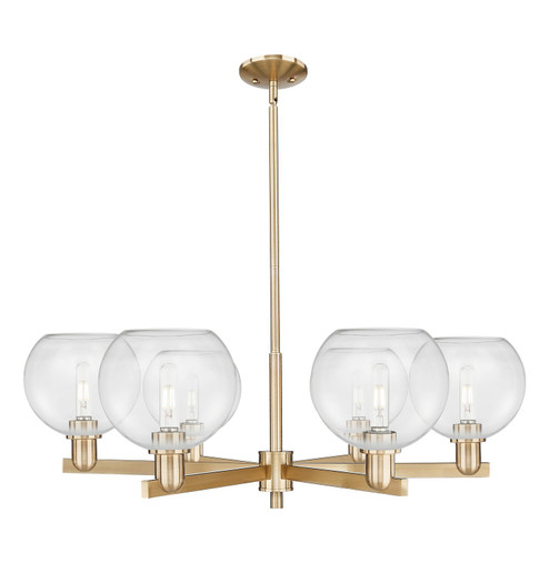 Arcadia Six Light Chandelier in Champagne Bronze (405|716-6CR-CB-G122-8)